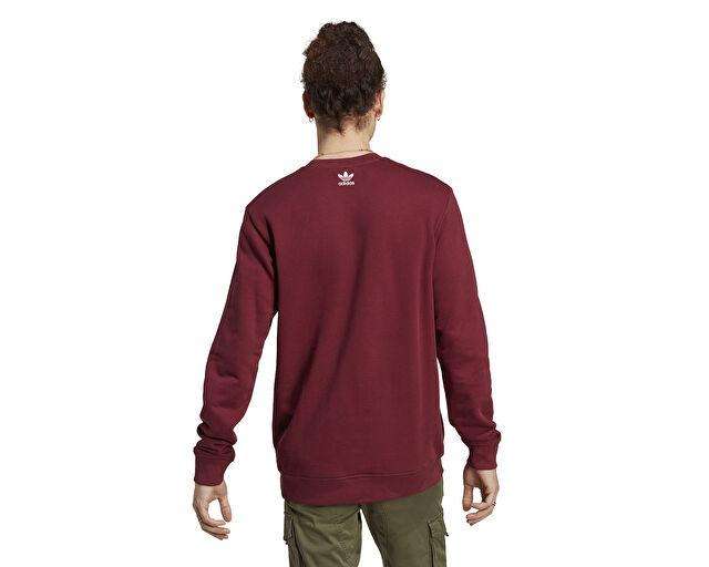 adidas Men`s Graphics Archive Crew Sweatshirt Burgundy GB8214