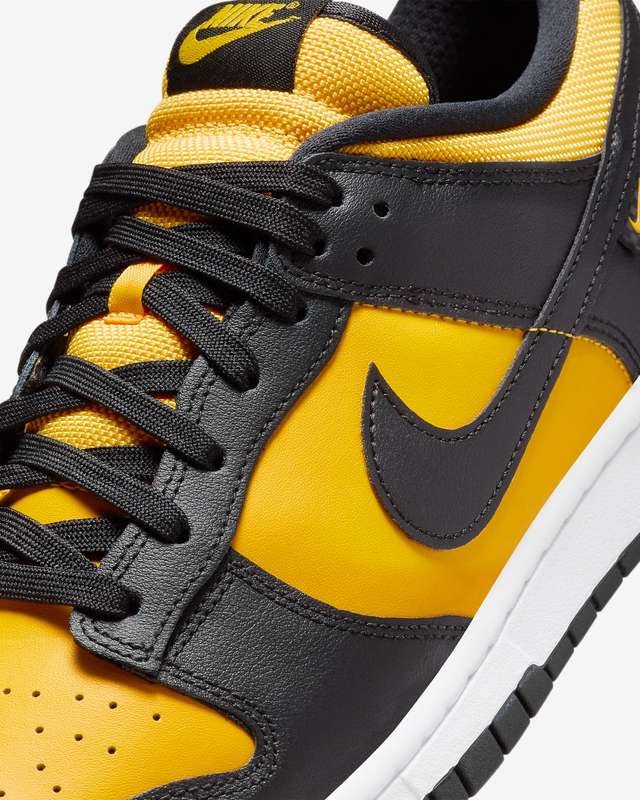 Nike Men`s DUNK LOW Black/ White/ University Gold FZ4618 001 Size UK 12 (SA 12)