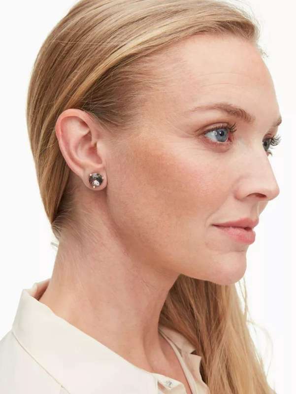 Kate Spade Rise & Shine Gold Plated Black Diamond CZ Studs O0RU3081
