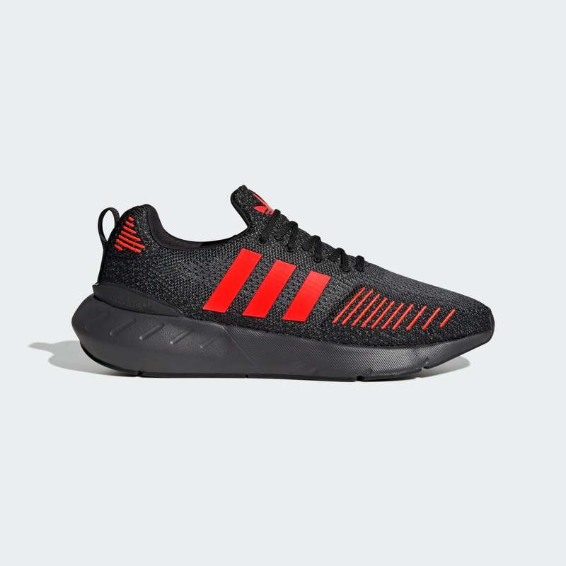 adidas Men`s Swift Run 22 Core Black / Solar Red / Grey Five HP2825 Size UK 10 (SA 10)
