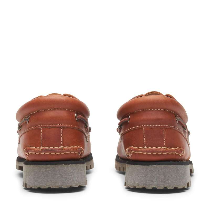 TIMBERLAND Men`s Boat Shoe Medium Orange Full Grain TB0A2PDQEJD