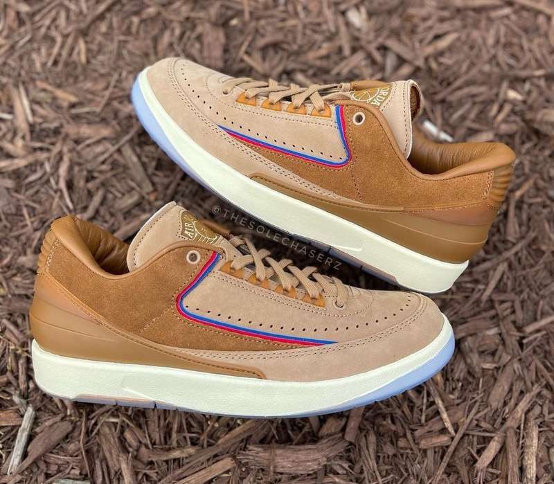 Nike Men`s Jordan 2 Retro Low Two 18 Rocky Tan/ British Tan DV7129 222 Size UK 10 (SA 10)