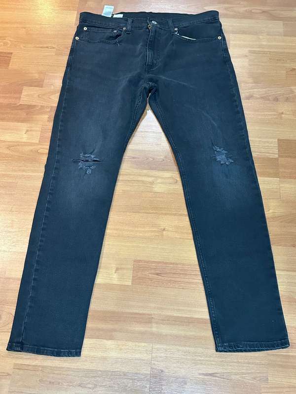 Levi`s® Men`s  512 Slim Tapered Jeans Distressed BLACK 4056 -0006 Size W34 x L32