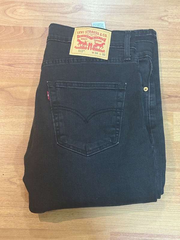Levi`s® Men`s  512 Slim Tapered Jeans Distressed BLACK 4056 -0006 Size W34 x L32