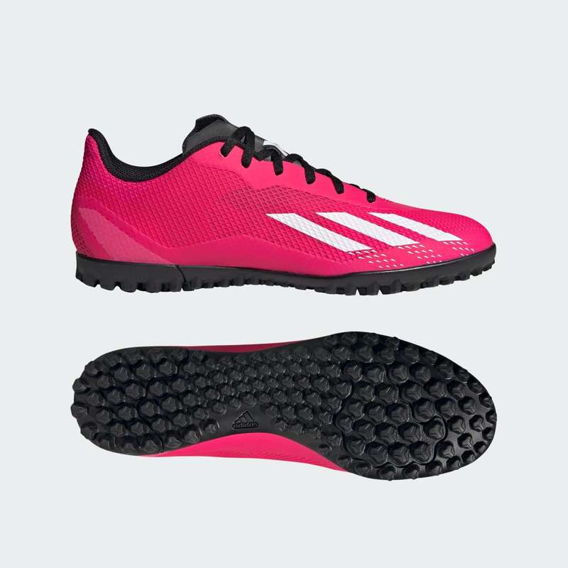 adidas Men's X Speedportal.4 Turf Boots Team Shock Pink 2 / Cloud White GZ2445 Size UK 9.5 (SA 9.5)