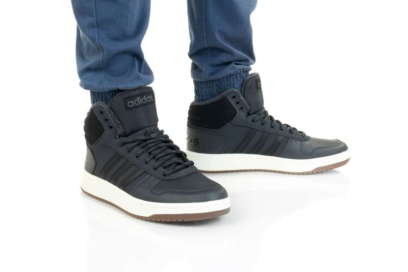 adidas Men`s HOOPS 2.0 MID Carbon/ Graphite GZ7959 Size UK 10.5 (SA 10.5)