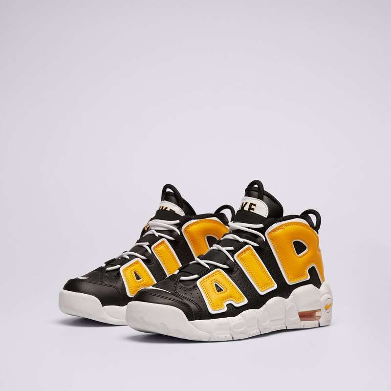 Nike AIR Kids YOUTH UNISEX MORE UPTEMPO Black/ Uni Gold FN0262 001 Size UK 6 (SA 6)
