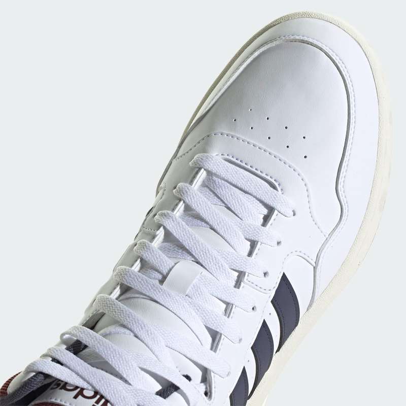adidas Men`s Hoops 3.0 Mid Classic Vintage White/ Navy/ Shadow Red HP7895 Size UK 11 (SA 11)