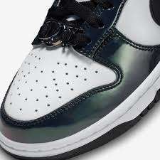 Nike UNISEX Dunk Low Special Edition "Just Do It Iridescent" Black/White FQ8143 001 Size UK 8 (SA 8)