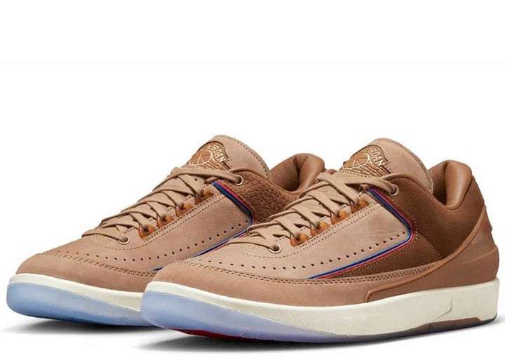 Nike Men`s Jordan 2 Retro Low Two 18 Rocky Tan/ British Tan DV7129 222 Size UK 10 (SA 10)