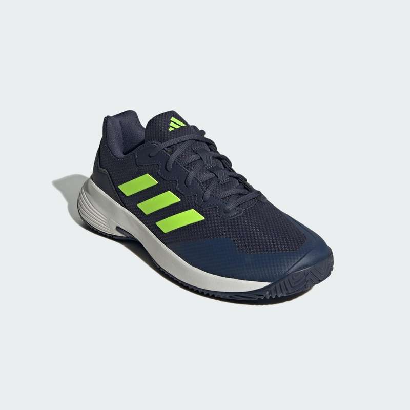 adidas Men`s GameCourt 2.0 Shadow Navy/ Lucid Lemon/ White IE0854 Size UK 11 (SA 11)
