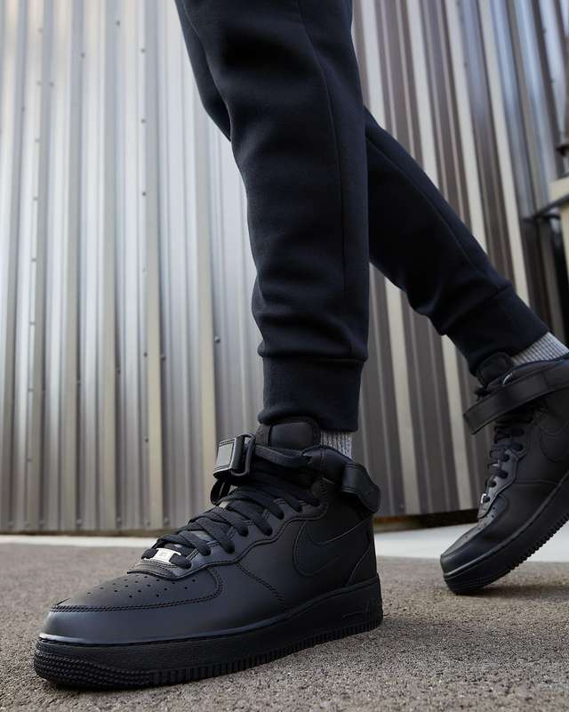 Nike Men's Air Force 1 Mid '07 Black/Black CW2289 001 Size UK 9/10 (SA 9/10)