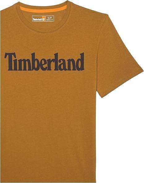 TIMBERLAND Men`s Northwood TFO Wordmark Logo Short Sleeve Tee Wheat TB0A5RB6 Size Large