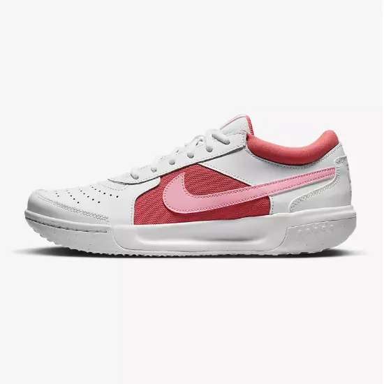 Nike Women's Court Air Zoom Lite 3 White/ Pink DV3279 101 Size UK 7 (SA 7)
