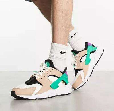 Nike Men`s Air Huarache PREMIUM Sail/Black/White/Hemp DV0486 100 Size UK 10 (SA 10)
