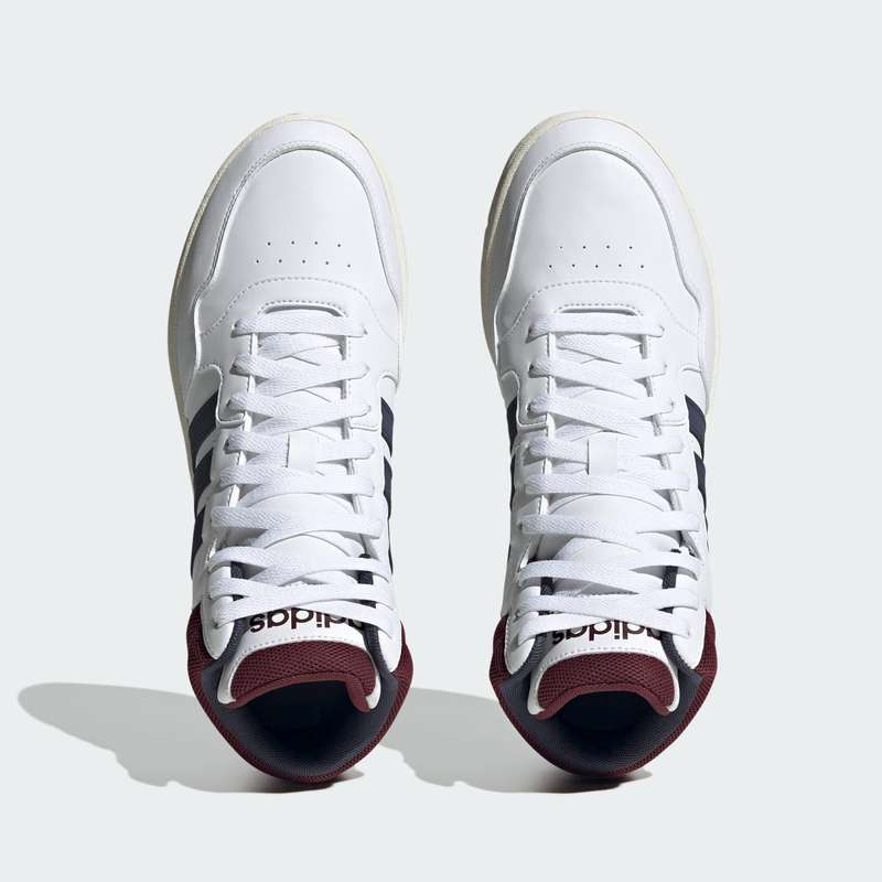adidas Men`s Hoops 3.0 Mid Classic Vintage White/ Navy/ Shadow Red HP7895 Size UK 11 (SA 11)