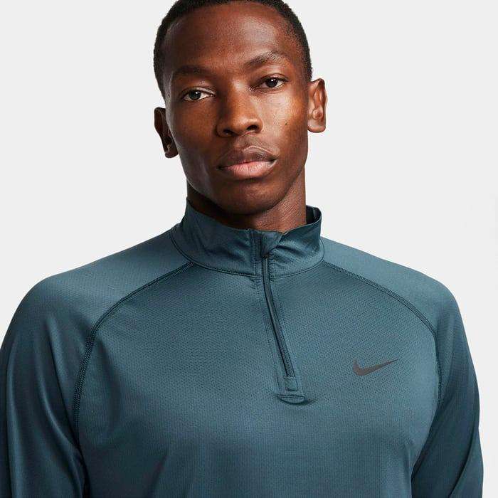 Nike Men's Dri-FIT 1/4-zip Fitness Top Deep Jungle/Black DV9811 328 Size Medium