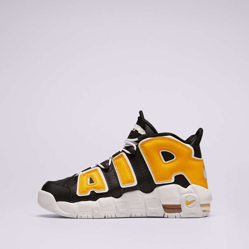 Nike AIR Kids YOUTH UNISEX MORE UPTEMPO Black/ Uni Gold FN0262 001 Size UK 6 (SA 6)