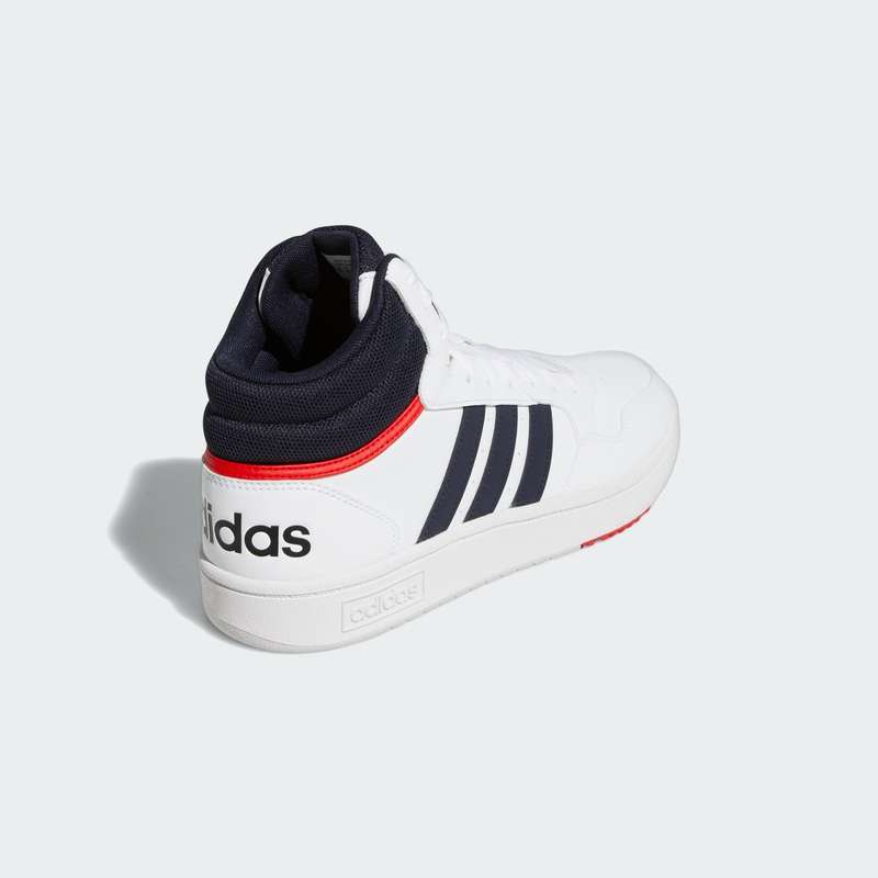 adidas Men`s Hoops 3.0 Mid Classic Vintage White/Legend Ink/Vivid Red GY5543 Size UK 8/11 (SA 8/11)