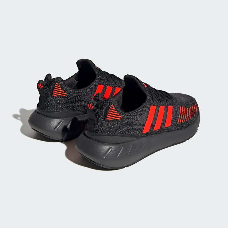 adidas Men`s Swift Run 22 Core Black / Solar Red / Grey Five HP2825 Size UK 10 (SA 10)