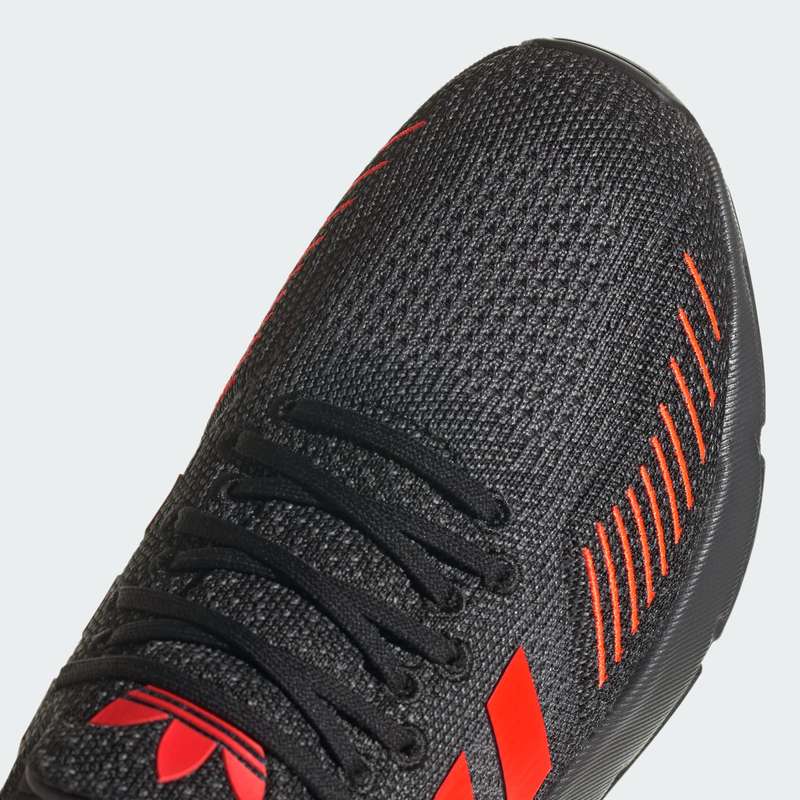 adidas Men`s Swift Run 22 Core Black / Solar Red / Grey Five HP2825 Size UK 10 (SA 10)