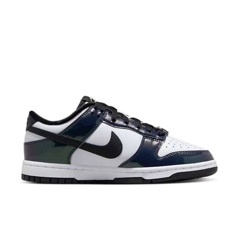 Nike UNISEX Dunk Low Special Edition "Just Do It Iridescent" Black/White FQ8143 001 Size UK 8 (SA 8)
