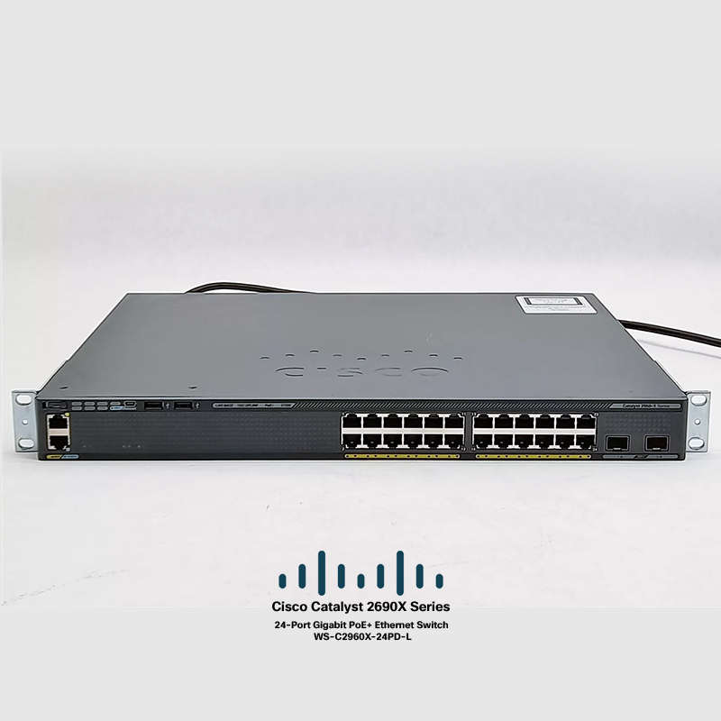 Cisco Catalyst 2960-X (WS-C2960X-24PD-L) Switch - 24 GigE PoE+ 370W, 2 x 10G SFP+, LAN Base