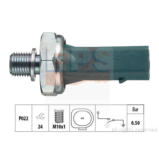 Vw Oil Pressure Sensor Vw Audi Green 036919081A 036919081B 036919081C 1pin 0.3-0.6 BAR