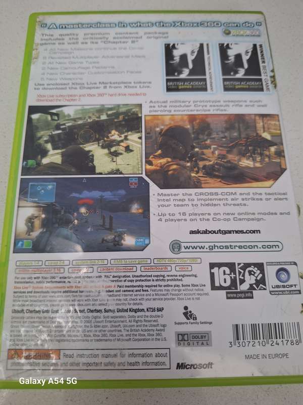 - SALE! - Tom Clancy's Ghost Recon Advanced Warfighter - BAFTA Game of the Year Edition (XBOX 360)