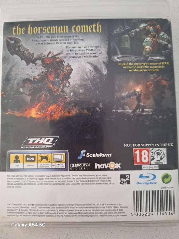 - CLEARANCE SALE! - Darksiders (PS3) (Cover Original, Disc Essentials) - NEXT BUSINESS DAY SHIPPING!