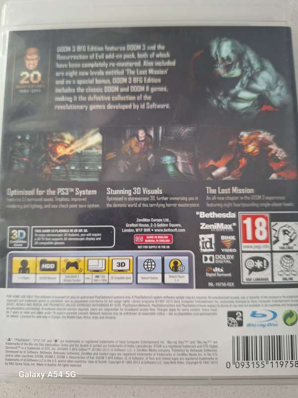 - CLEARANCE SALE! - Doom 3 BFG Edition (PS3) - NEXT BUSINESS DAY SHIPPING!