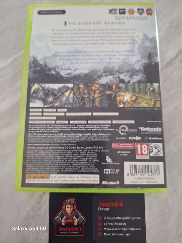 - CLEARANCE SALE! -  The Elder Scrolls V : Skyrim (XBOX 360) - NEXT BUSINESS DAY SHIPPING!