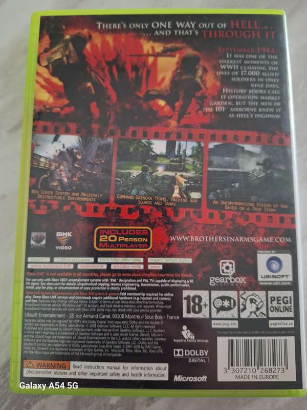 - CLEARANCE SALE! - Brothers in Arms Hell's Highway (XBOX 360) - NEXT BUSINESS DAY SHIPPING!
