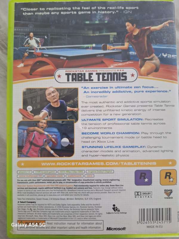 - CLEARANCE SALE! -  Table Tennis (XBOX 360) - NEXT BUSINESS DAY SHIPPING!