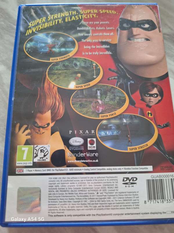 Disney Pixar The Incredibles (PS2) - NEXT BUSINESS DAY SHIPPING!