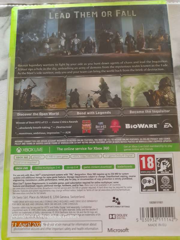 Dragon Age Inquisition (XBOX 360) - NEXT BUSINESS DAY SHIPPING!
