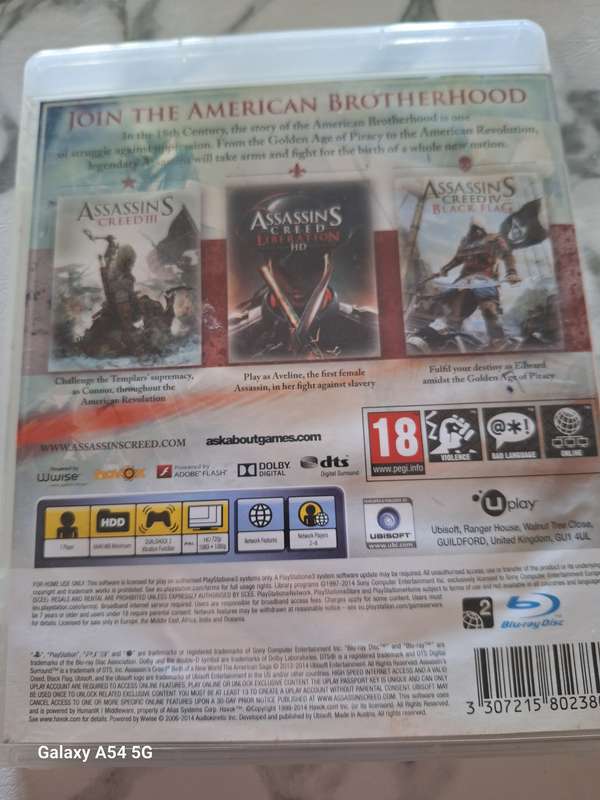 Assassin's Creed: Birth of a New World- The American Saga (PS3) - NEXT BUSINESS DAY SHIPPING!
