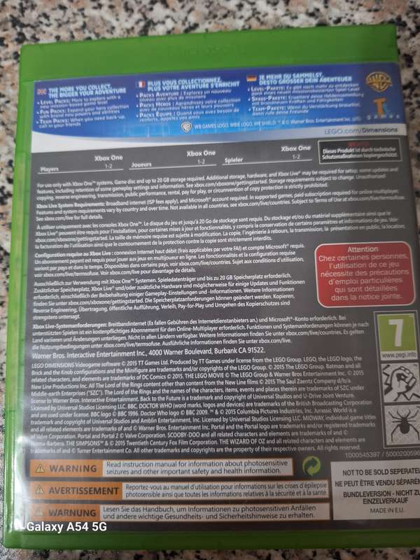 LEGO Dimensions (GAME ONLY- PORTAL NOT INCLUDED) (XBOX ONE) - NEXT BUSINESS DAY SHIPPING!