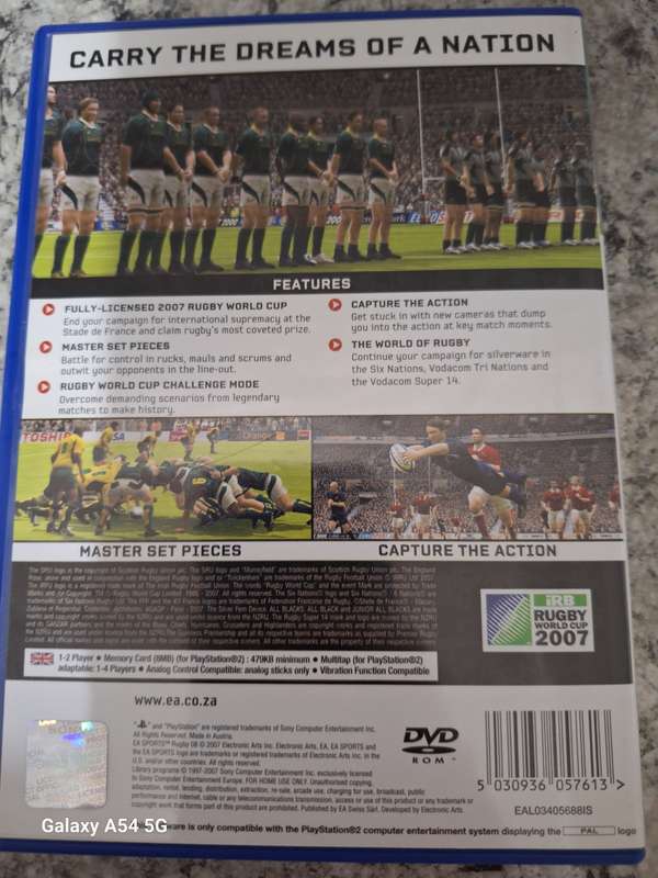 EA SPORTS Rugby 08 (PS2) - NEXT BUSINESS DAY SHIPPING!