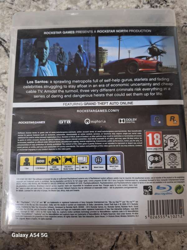 Grand Theft Auto V / GTA V (5) (PS3) - NEXT BUSINESS DAY SHIPPING!