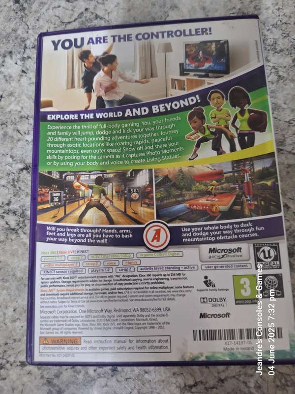 Kinect Sensor with Kinect Adventures Game (XBOX 360) / XBOX 360 KINECT WITH GAME