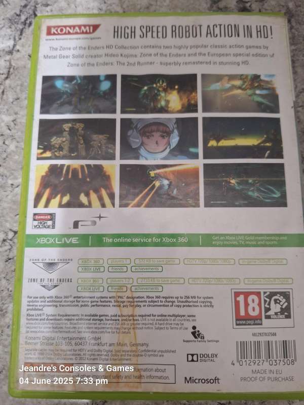 Zone of the Enders- HD COLLECTION (XBOX 360)