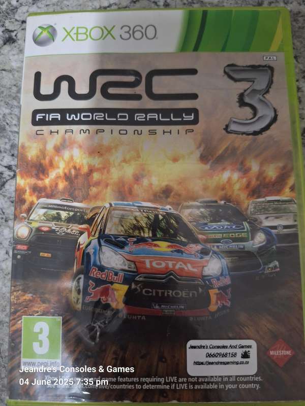 WRC Fia World Rally Championship 3 (XBOX 360)