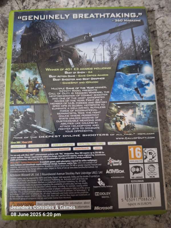 Call of Duty 4: Modern Warfare- Classics (XBOX 360)