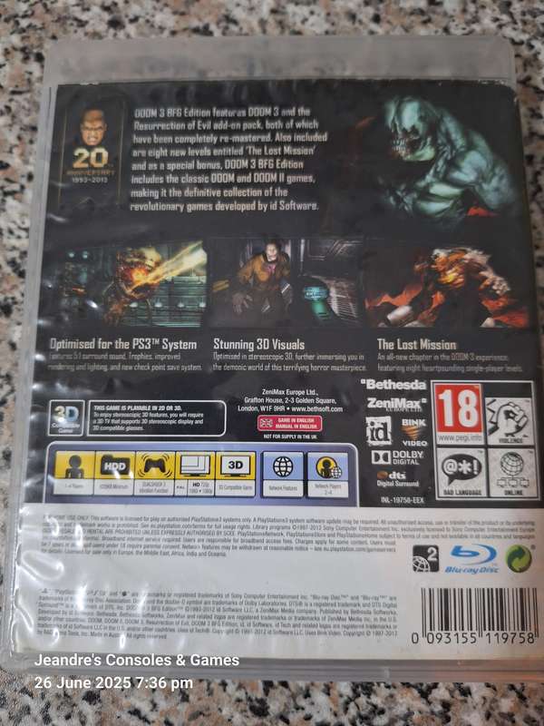 Doom 3 BFG Edition (PS3)