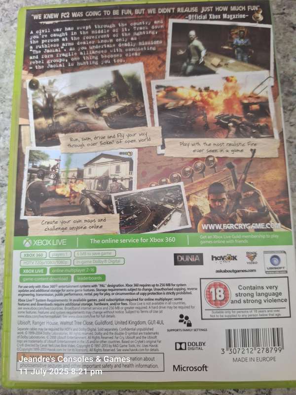 Far Cry 2- Classics (XBOX 360)