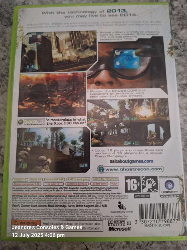Tom Clancy's Ghost Recon Advanced Warfighter (XBOX 360)