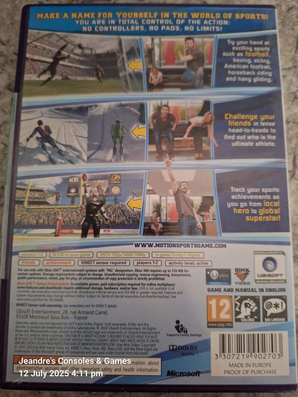 Motionsports: Play for Real (XBOX 360) (REQUIRES KINECT SENSOR)