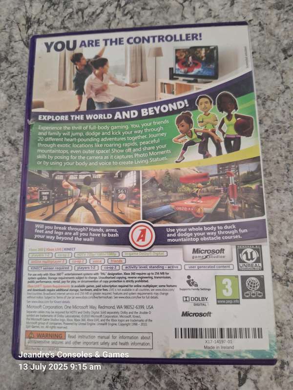 Kinect Sensor with Kinect Adventures Game (XBOX 360) / XBOX 360 KINECT WITH GAME