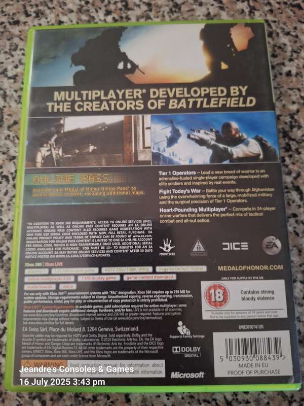 Medal of Honor- Tier 1 Edition (XBOX 360)